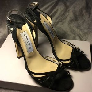 Jimmy Choo elegant and delicate high heels.